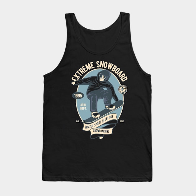 Extreme Snowboarding, Vintage Retro Classic Tank Top by CoApparel